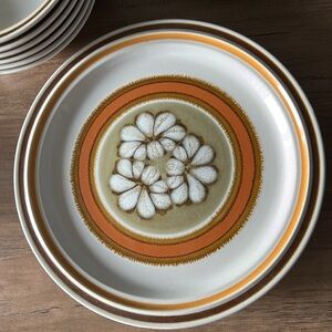 Vintage Haniwa Stone Ware Torino 8587 dinnerware made in Japan